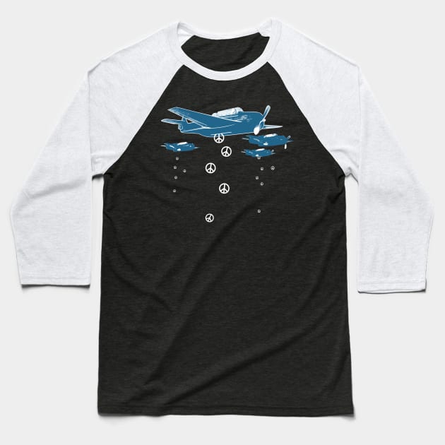 PEACE BOMBER Baseball T-Shirt by ALFBOCREATIVE